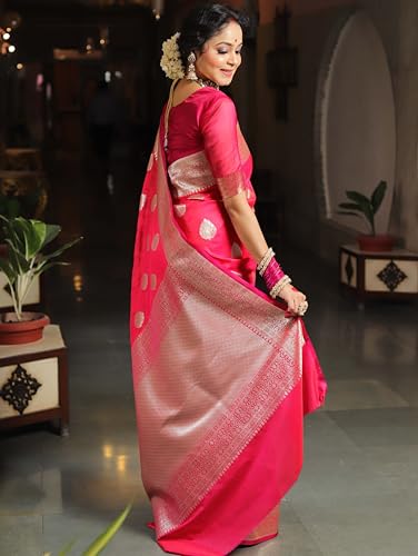 Image of Sugathari Women's Banarasi Saree Pure Kanjivaram Silk Saree Soft new ladies 2025 Design Wear Pattu Sarees Sadi Party Sari collections With Blouse Piece (San Pari-224)