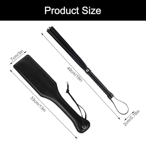 Sex Peitsche, 2 Stück Erotik BDSM Flogger Spielzeug inkl Peitschen und Paddel, Sexspielzeuge für Paare Sex Toys für Frauen und Männer