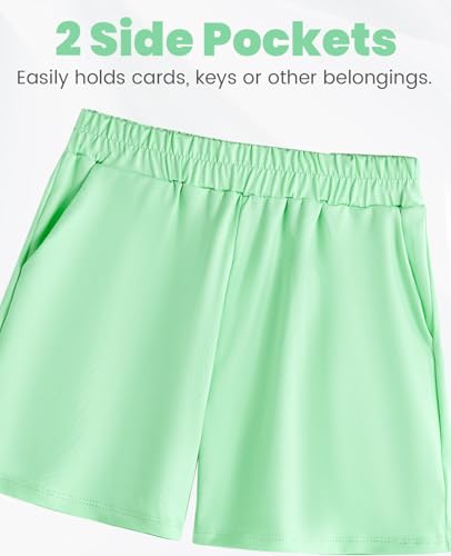Image of Gogokids Girls 2 Piece Activewear Set, Tulle Sleeveless Tank Tops and Athletic Shorts