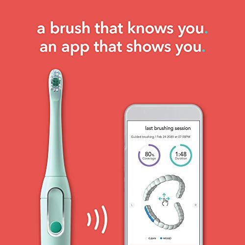 Hum By Colgate Smart Battery Toothbrush Kit, Sonic Toothbrush Handle With 2 Refill Heads And Travel Case, Teal, Amazon Exclusive #TOP1