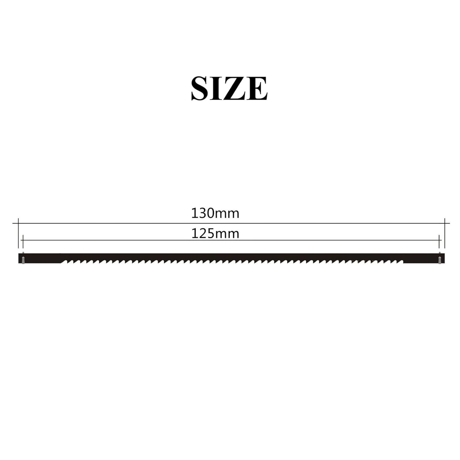 500pcs/Set 5-Inch Scroll Saw Blades Pin End 10T, 14T, 18T, 21T, 24T High Carbon Steel for All 15in. and 16in. Scroll Saw