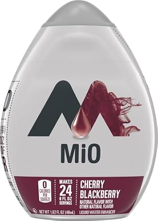 mio Cherry Blackberry Flavored with other natural flavor Liquid Water Enhancer, 1.62 fl oz Bottle (Pack of 3)