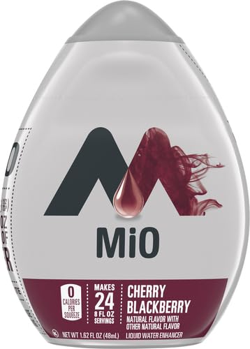 Image of mio Cherry Blackberry Flavored with other natural flavor Liquid Water Enhancer, 1.62 fl oz Bottle (Pack of 3)