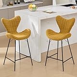 chairus Juego de 2 Taburetes de Bar de Diseño en Chenilla Sillas de Isla de...