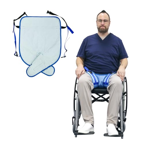 Image of Wheelchair Seat Belt Highly Absorbent Incontinence Pad,Wheelchair Safety Harness for Positioning Elderly,Waterproof Seat Pad with Adjustable Straps(Pack of 1)