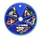 NiuLumea 25 anzuelos de pesca en hielo, 6,9 cm luminosos para cebo de gusano, pez panfish, lucioperca, lubina y perca en agua dulce y salada