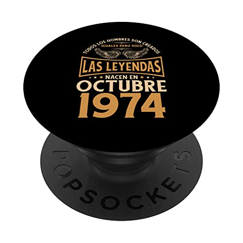 Cumpleaños Hombre Regalos Las Leyendas Octubre 1974 PopSockets PopGrip Intercambiable