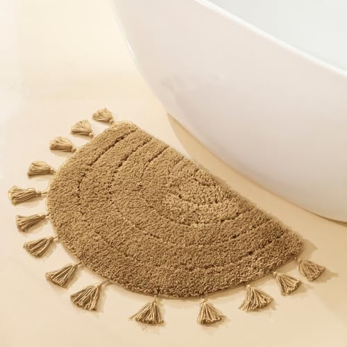 Beautiful Boho Rug with Tassels for Your Bathroom Soft
