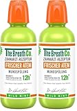The Breath Co. Mundspülung (500ml), Zahnfleischpflege für bis zu 12 Stunden Frischer Atem, Antibakterielles Mundwasser für Zahnpflege gegen Mundgeruch, Alkoholfrei, Milde Minze (Packung mit 2)