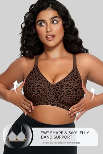 Image of OEAK Women Comfort Jelly Bras Wireless Pushup Convertible Bra | No Underwire,Buttery Soft Bralette,Full Coverage,Tshirt,Support&Lift,Comfortable,Everyday,Smoothing,Racerback