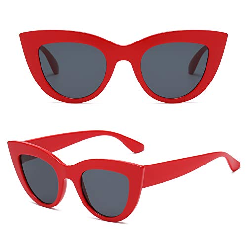 Image of Retro Vintage Narrow Cat Eye Sunglasses for Women Clout Goggles Plastic Frame