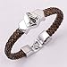 Diamrt Assassin's Creed PU Woven Leather Bracelet Alloy Wristband for Cosplay Decor