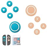 For Switch 2 スティックカバー ボタンカバー Mocasa アナログスティックカバー 耐衝撃 滑り止め 可愛い おしゃれ 修理 交換 純正（赤と青）