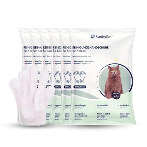 Feuchttücher für Katzen & Hunde, XXL Sparbox 36 Stück, Sanfte Fellpflege & Massage, Handschuhtücher für präzise Reinigung, Ideal für Outdoor-Katzen, Praktische Pflegetücher für sanfte Reinigung