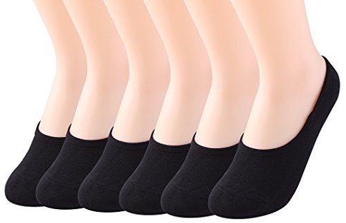 TensionX Women's 3PK Quick Dry Odor Resistant Thin Low Cut Causal Socks No Show Non Slip Socks (black)