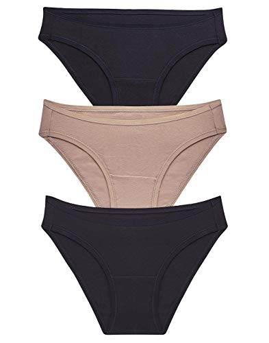 Image of Amante Solid Low Rise Cotton Bikini Panty Pack(Pack of 3)