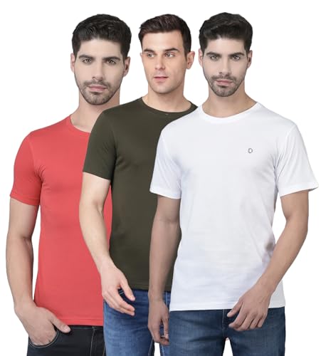 Image of Dollar Cotton Rich Fabric Solid Men's T-Shirt | Chest Logo Branding | Wide Array of Attractive Colours