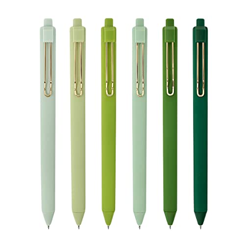 allydrew-Retractable-Black-Ink-Gel-Pens-05mm-Fine-Point-Stationery-Supplies-for-Home-and-Office-Set-of-6-Green