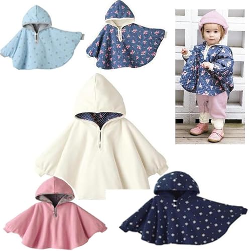 Boys Girls Fleece Reversible Cape Windproof Button Hooded Shaggy Cloak for Kids Warm Lightweight Cute Coat2