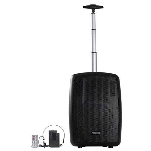 Altavoz Port�til Fonestar Amply-Tp 100W Bt Fm Usb/Microsd Bass Reflex Micr�fono Inal�mbrico de Cabeza Bat. 2000Mah Carro Trolley