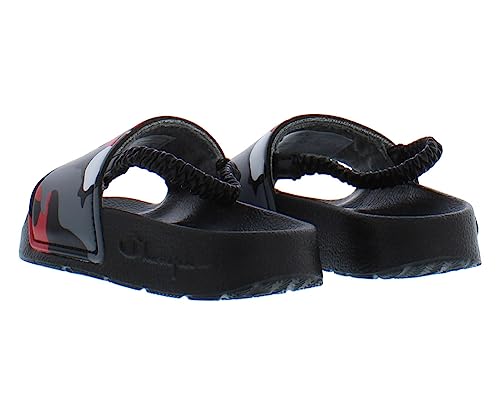 Champion Ipo Camo Slide Infant/Toddler Shoes Size 10, Color: Black/Red4