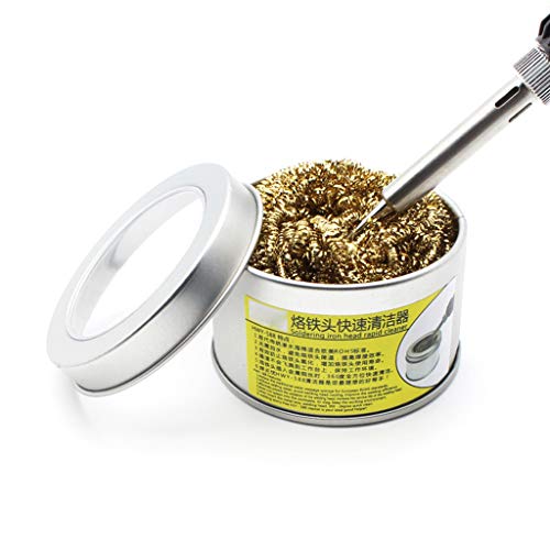 Huhudde Cabeça de ferro de solda, limpador rápido, esfera de arame de aço com conjunto de caixa de m