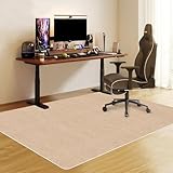 【Amazon 限定ブランド】Piiyoow 汎用チェアマット 140*100cm チェアマット、ゲーミングチェアマット、床保護マット、床 傷 防止 マット、防音、丈夫で実用的、床を保護、床擦れを軽減、適度な厚み、滑り止め、シンプルでスタイリッシュ、防音効果、カットしやすい、家庭やオフィスの床に適している[ベージュ]