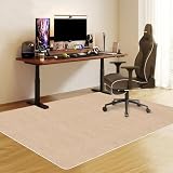 【Amazon 限定ブランド】Piiyoow 汎用チェアマット 140*100cm チェアマット、ゲーミングチェアマット、床保護マット、床 傷 防止 マット、防音、丈夫で実用的、床を保護、床擦れを軽減、適度な厚み、滑り止め、シンプルでスタイリッシュ、防音効果、カットしやすい、家庭やオフィスの床に適している[ベージュ]