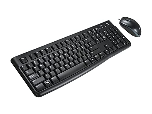 Logitech Mk120 Wired Keyboard + Mouse Combo, USB 2.0, Black - image 1