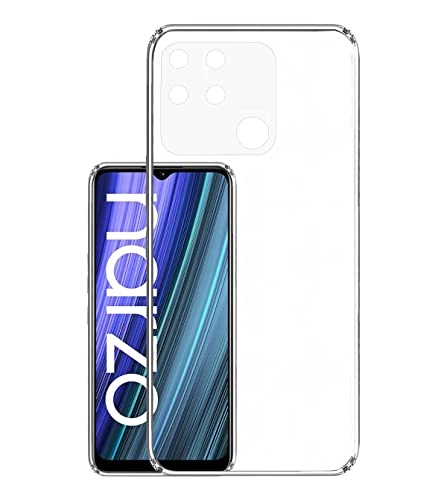 Image of Soft Flexible Silicone Back Cover Compatible with Realme Narzo 50A, Transparent Case