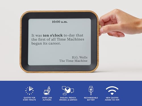 Author Clock – Literary Clock that Tells Time Using Book Quotes | Unique Gift for Book Lovers | New Quote Every Minute | Vol 2, Large by Author - Image 3