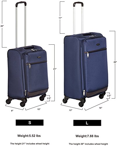 Amazon Basics Suitcases 30 Inch Softside Spinner, Navy Blue #TOP6