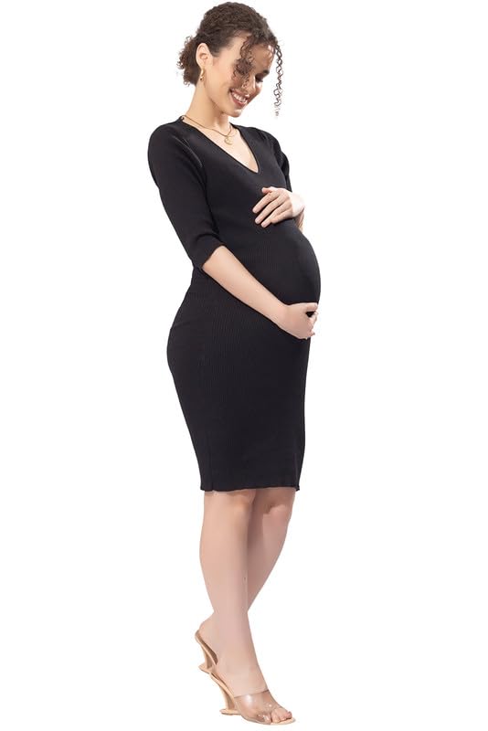 Pure Cotton Maternity Knit Stretchable Dress