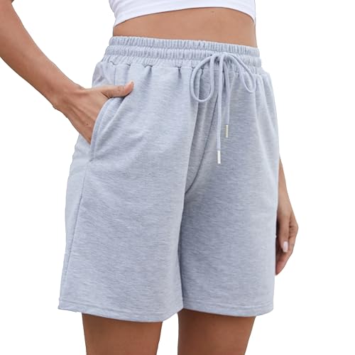 EZPERY Womens Athletic Shorts Jogger Sweat Summer Loose Drawstring Bermuda Shorts with Pockets