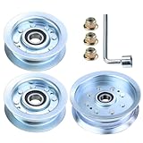 POSFLAG 2 Pack GY20067 Idler Pulley with GY20629 Idler Pulley Replaces John Deere GY22172, GY20067, GY20110, GY22082, GY20629 for John Deere D100, D105, D120, L130, LA115, LA120, X110, X125, X140
