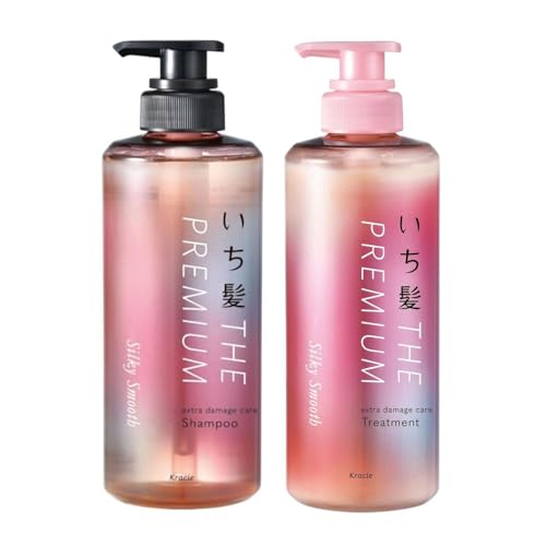 Ichikami The Premium Silky Smooth Shampoo and Treatment Bottle Set Extra Damage Care Non Silicone Sulfate free