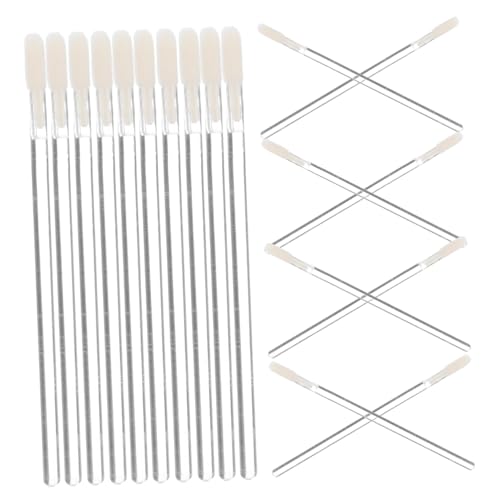 SOESFOUFU Makeup Artist Essential 100pcs Crystal Lip Brush Disposable Lip Wands for Lipstick Soft Silicone Brush