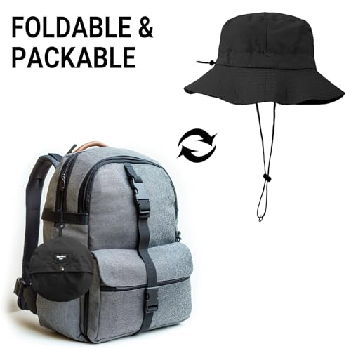 Image of NPQQUAN Sun Bucket Hats for Woman Men Lightweight Sun Hat Packable Foldable Waterproof Beach Hiking Hat