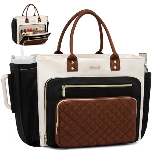 LOVEVOOK Teacher Tote Bag for Women Work, Laptop Bag With Large C...