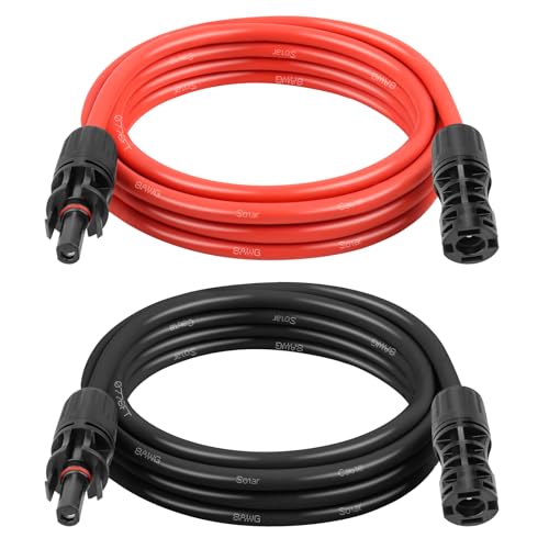 Câble d'extension de panneau solaire pour camping-car et bateau fil PV 1,5m étanche