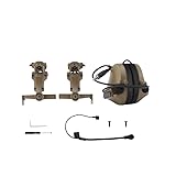 [Ghbunuz] ヘルメットヘッドセット、聴覚保護具、マイク付き軽量イヤーマフ、C5ヘッドセット通信セット、ノイズ低減バージョンなしの映画およびテレ (泥色)