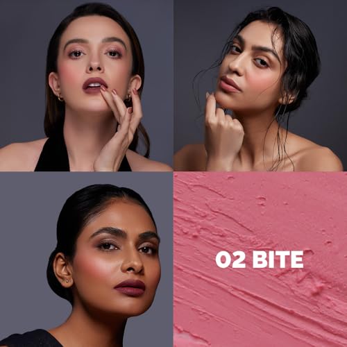 Image of Staze 9to9 Cheek Me Out Multipurpose Blush Stick Tint | On The Go Lip + Cheek + Eye Makeup | Highly Pigmented + Blendable | 12Hrs Long Stay | Natural, Creamy Finish | Travel-Friendly | 02 Bite | 6g
