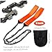 Pineeseatile Pocket Chainsaw Folding Camping Saw Survival Saw Hand Rope Saw for Outdoor Tool 11 Teeth Orange Saws