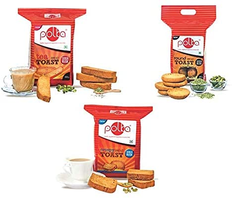 POLKA Pack of 6 Suji Rusk , 2 Pc Crispy Toast , 2 Tea Toast ,2 Round Rusk ,2100 Gm ,Family Combo Pack , Rusk Toast ,Cookies Biscuit (B08DMQCWZJ) Amazon Price History, Amazon Price Tracker