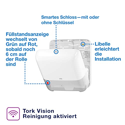 Handtuchrollenspender Tork Matic für Rollenhandtücher in Weiß