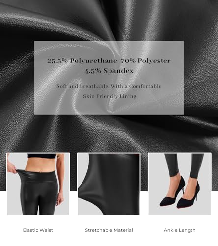 JUVELTPI Faux Leather Leggings