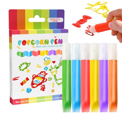 Genérico Color Pen, 3d Bubble Pens, 5.39x3.54x0.59in Portablewashable Ink, Versitile 6 Vibrant Colors, Fun Decorative Design for Drawing on Ceramic, Metal, or Wood and More