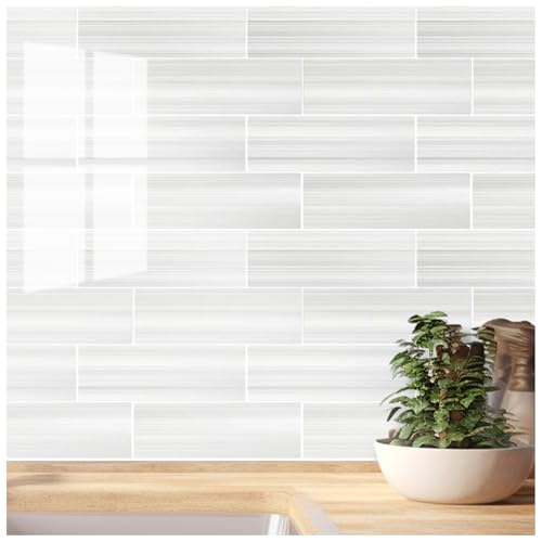 ROOMOSA 10 PCS Peel and Stick Kitchen Backsplash Tile, 3"x