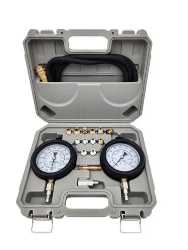 VCT Engine & Transmission Oil Pressue Test Kit High Pressure: 0-400psi Low Pressure: 0-100psi for Engine and Trasnmission Diagnostics