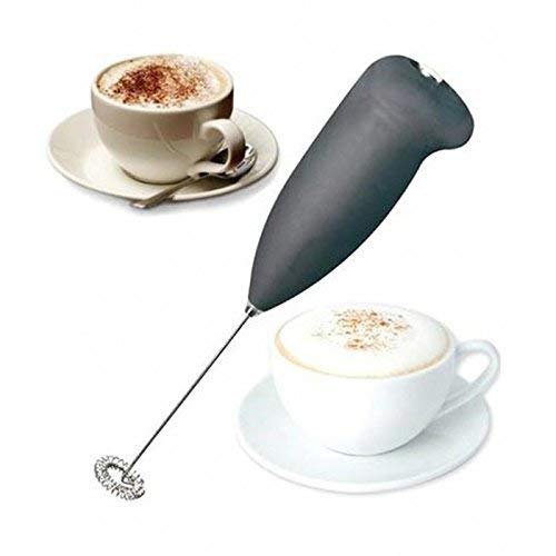 Dhruheer Stainless Steel Milk Coffee Cream Tea Frother Handheld Battery Operated Electric Classic Design Hand Blender Mixer Grinder Juicer Mixer Grinders Froth Whisker Foam Latte Maker (Multi Color)-image-18